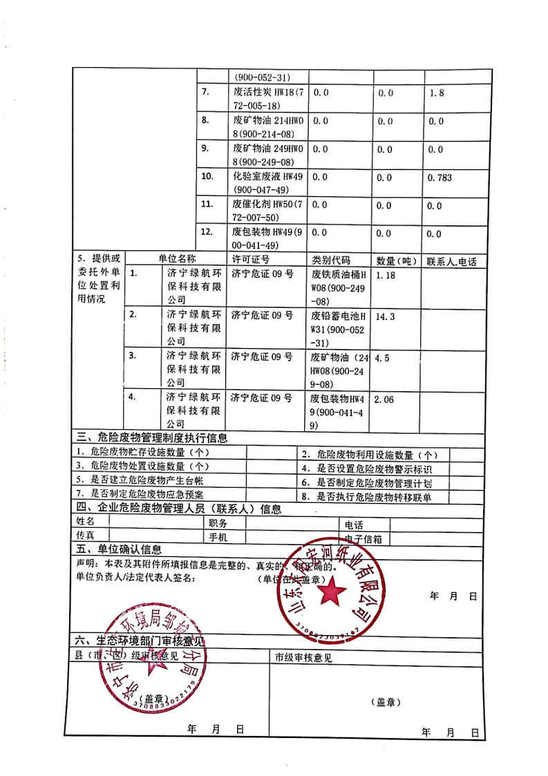 2025年8868体育官网首页入口宏河纸业危险废物第二季度报表_Page2.jpg