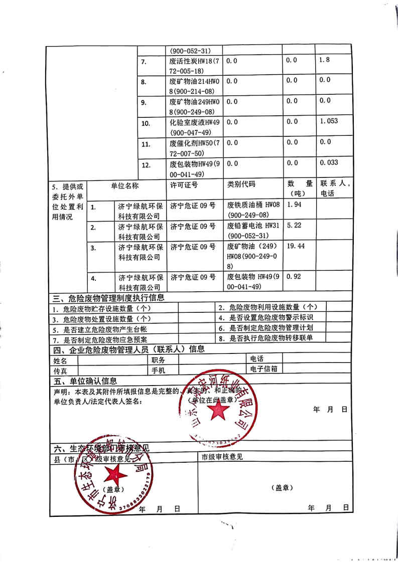 2025年8868体育官网首页入口宏河纸业危险废物第三季度报表_Page2.jpg